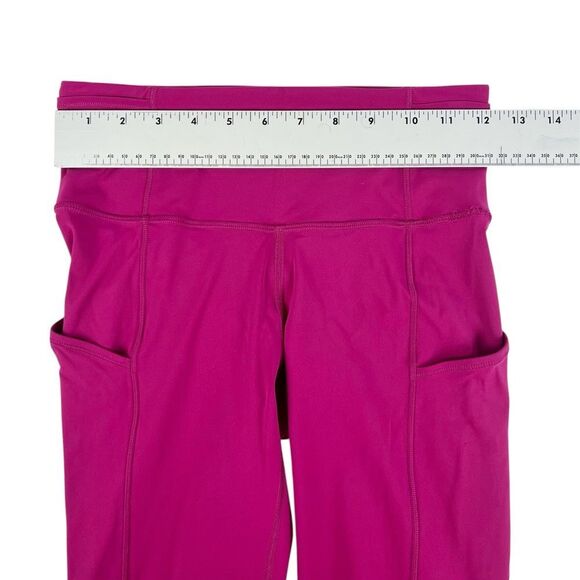 Lululemon Fast and Free High Rise Crop Leggings Nulux 23” Wild Berry Pink Size 4 - Picture 8 of 10